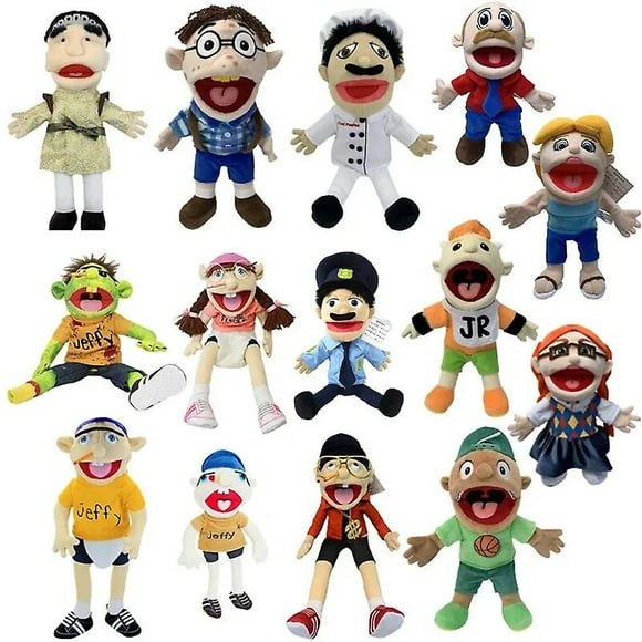 Hweilai 60cm Jeffy Puppet Doll Jeffy Hand Puppet Sml Jeffy Puppet Family Real Jeffy Zombie Boy Hand Puppet Soft Toy Plush Feebee Puppet 40cm