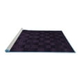 thumbnail image 2 of Ahgly Company Machine Washable Indoor Square Abstract Blue Modern Area Rugs, 6' Square, 2 of 4