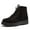 Black, variant on Pisexur Womens Platform Low Heels Sole Chelsea Boots Ankle High Chunky Block Heel Non-Slip Suede Leather Slip on Combat Fashion Booties