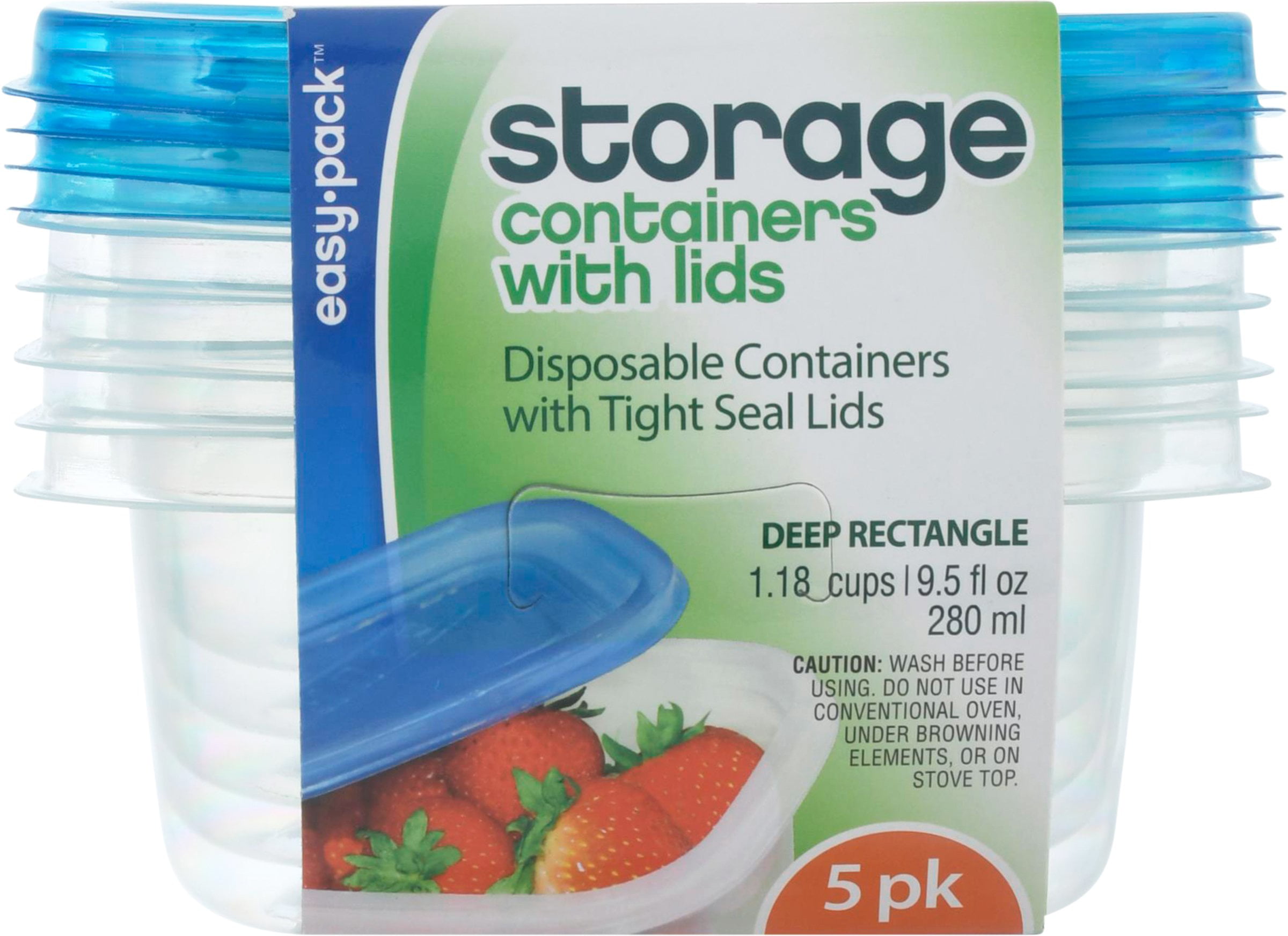 FLP 8010 Easy Pack 11 Fluid Ounce Round Plastic Storage Containers With Lids  - Assorted Colors: Covered Storage Small Up To 1 Liter or 33 Ounces  (740985880104-1)