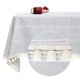 thumbnail image 1 of Deconovo Decorations Tablecloths Oblong Poly-Cotton Blend Tassel Waterproof Fade Resistant Table Cover for Outdoor Picnic, 54x84 Inch, Light Gray, 1 of 7