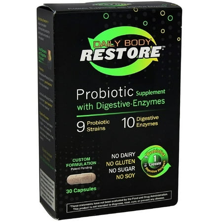 Daily Body Restore supplément probiotique Capsules avec des enzymes digestives 30 __gVirt_NP_NN_NNPS<__ ea