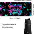 thumbnail image 7 of Simpkeely Gaming Mouse Pad, X-Large Waterproof Blacklight Colorful Splatter Art Game Controller Non-Slip Rubber Base Mousemat, Glow in The Dark Desk Mat for Office Home - 31.5" x 11.8", 7 of 7