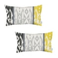 thumbnail image 2 of Ikat Set of 2 Lumbar 12"x20" Boho Throw Pillow Covers, 2 of 4