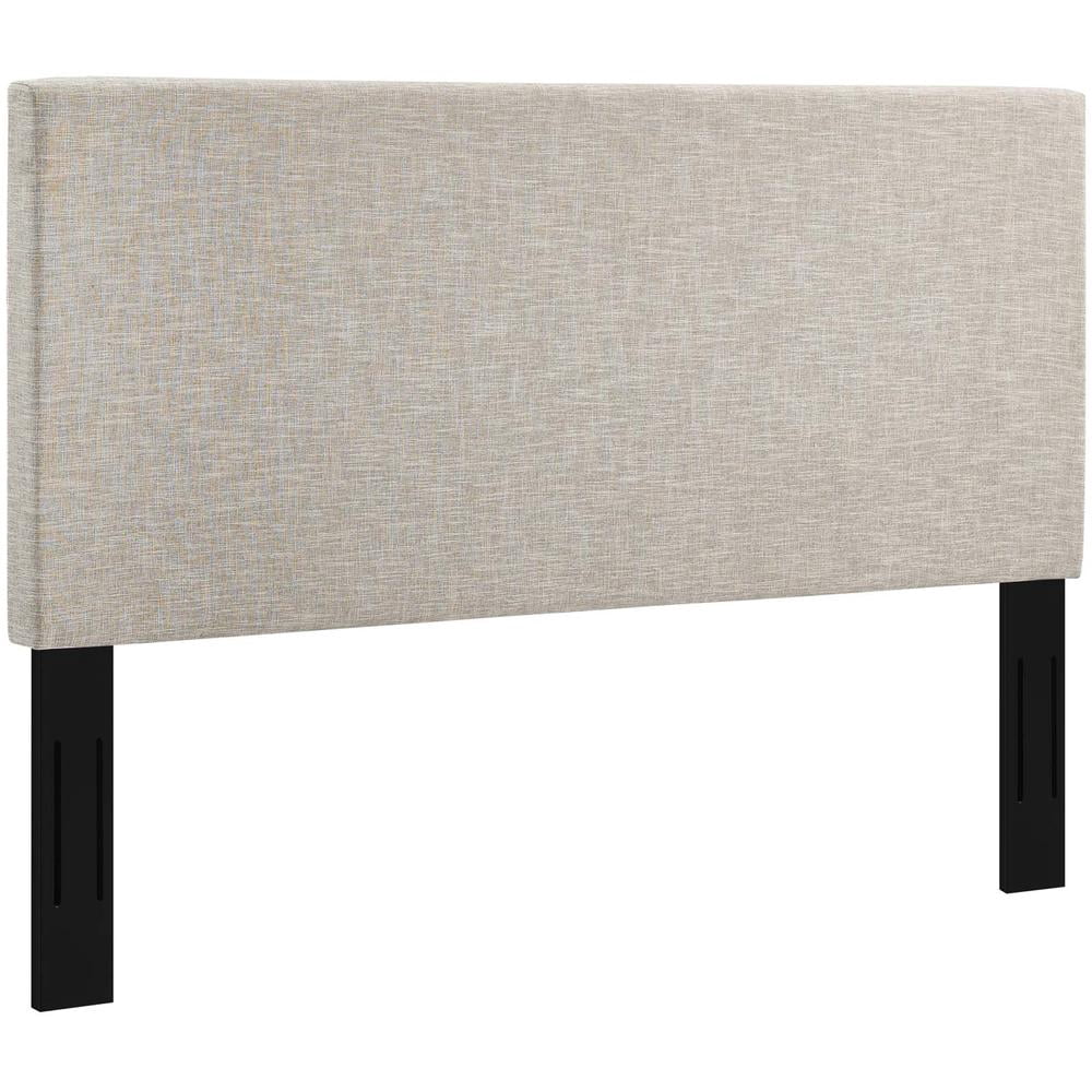 Modway Taylor Full/Queen Upholstered Linen Fabric Headboard in Beige