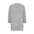 thumbnail image 5 of Womens Plus Size Tops 3/4 Length Sleeve Fall Fashion Trendy Casual Peplum Going Out Tops Comfy Soft Dressy Notch V Neck T Shirts Basic Solid Color Summer Tunic Blouse, 5 of 5