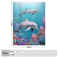 thumbnail image 4 of ARISTURING   Dolphin Underwater World Pattern Super Soft Throw Blanket for Bed Sofa Lightweight Blanket for All Seasons, 4 of 6