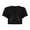 Black, variant on Womens Cropped Shrug Cardigans Chiffon Lightweight Open Front Bolero Cardigan Sheer Short Sleeve Shrugs for Dress White, M