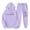 Purple, variant on Womens Sweatsuits 2 Piece Set Graphic Pullover Hoodie with Pocket Drawstring Jogger Sweatpants Casual Loose Comfy Tracksuit for Fall Winter Daily Wear