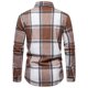 thumbnail image 3 of Blusa y camisa de manga larga con cuello vuelto para hombre, blusa informal a cuadros con botones y cuello vuelto, blusa de manga larga para hombre, 3 of 8