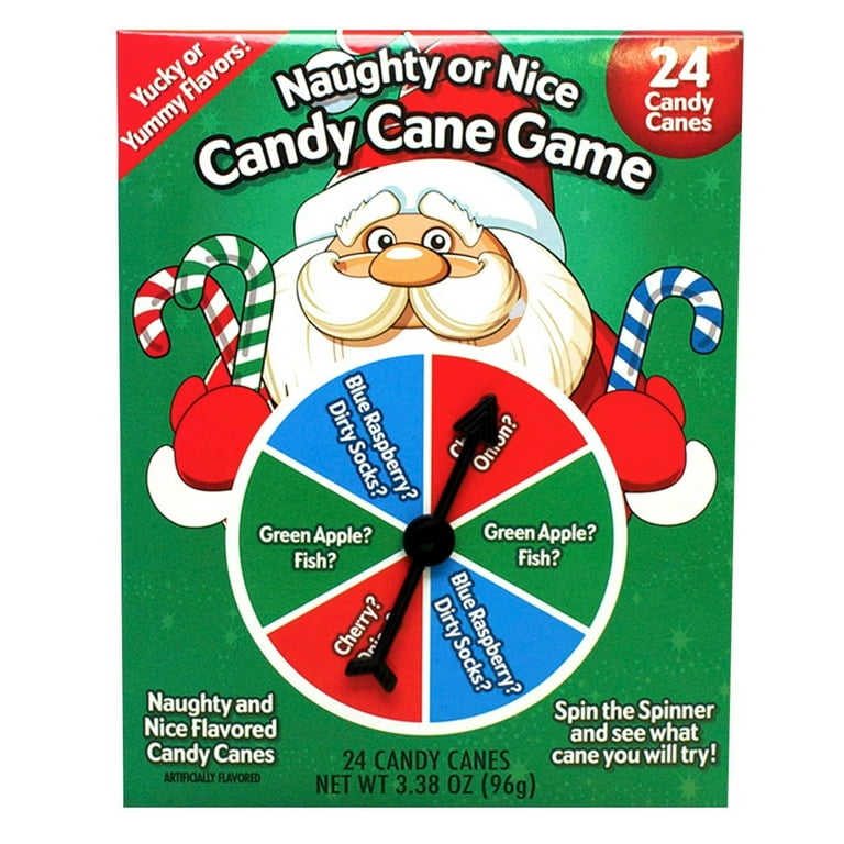 Christmas Candy Canes Gag Gift Stocking Stuffer, 24ct Naughty & Nice Mini  Holiday Candy Cane Game, 3.38 Ounce - 6 Count Display Box 