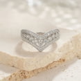 thumbnail image 7 of Newshe Wedding Band for Women Vintage Curved Eternity 925 Sterling Silver Engagement Ring Cz Size 7, 7 of 7
