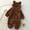 brown, variant on Winter Baby Cute Bear Jumpsuit Newborn Warm Rompers Baby Plush Home Clothes Children Coral Velvet Pajamas Toddler Warm Clothing
