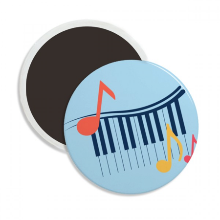 

Piano Bight Musical Notation Round Ceracs Fridge Magnet Keepsake Decoration