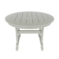 thumbnail image 6 of WestinTrends Malibu Patio Dining Table, All Weather Poly Lumber Adirondack 47" Trestle Round Outdoor Table with Umbrella Hole, Sand, 6 of 7