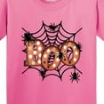 thumbnail image 4 of Inktastic Halloween Boo with Spiders in Web Youth T-Shirt, 4 of 5