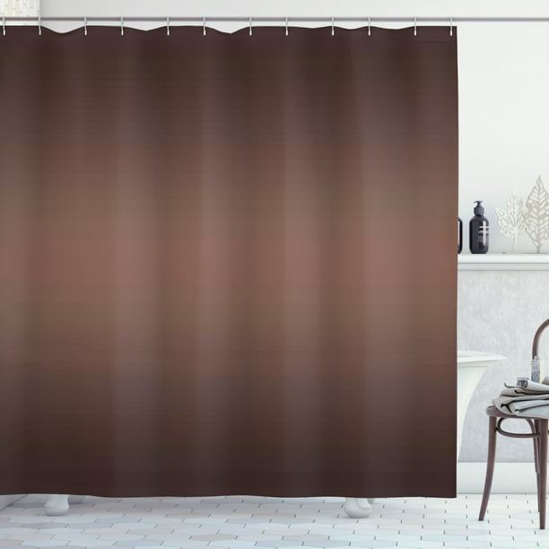 Ombre Shower Curtain, Dark Chocolate Healty Foods Brown Color Inspired
