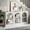 White, variant on Fnova 63" Farmhouse Console Table, Wooden Entryway Table with 3-Tier Storage, Rectangular Sofa Table for Entrance, Hallway, Living Room, Behind Couch