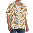 thumbnail image 2 of Gukieu Pizza Slices Print Men's Short-sleeved Shirts, Button-down Pocket Shirts, T-shirts, Beach Vacation Travel Summer Clothing-X-Large, 2 of 5