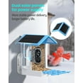 thumbnail image 4 of isYoung Smart Bird Feeder with Camera, 2.5K QHD Resolution, AI Identify 16000+ Birds, AI Auto-Capture & Motion Detection, IP65 Water-Resistant, 5W Solar Powered, Best Gift for Bird Lovers（Blue）, 4 of 9