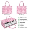 thumbnail image 2 of Large Capacity Tote Bag,Pink Bows and Baseballs Pattern Handbag Fashion Luxury Tote Bag,15.7"x13"x 5.1" Inches,Laptop Compatible, 2 of 6