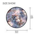thumbnail image 5 of 36.2 Inch Round Floor Mat Snowman Pine Branch Carpet Decor Rug for Living Room Bedroom, 5 of 6
