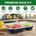 thumbnail image 7 of BagDream 60 Pack Meal Prep Containers 2 Compartment with Lids Reusable Food Storage Containers, Bento Box, BPA Free, Stackable, Microwave, 32 oz, 7 of 7