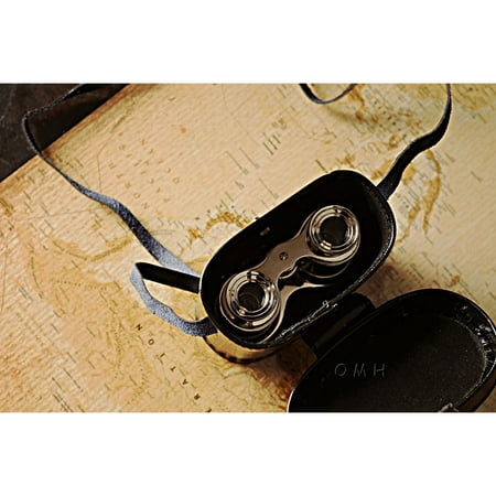 Brass Binocular W Leather Case