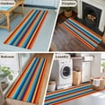 thumbnail image 5 of Runner Rug 2 x 6 Ft, Colorful Striped Washable Non-Slip Floor Mat for Kitchen Hallway/Entryway, Boho Rainbow Abstract Stripes Lines Long Kitchen Runner Area Rugs for Living Room, Low-Profile, 5 of 7