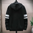 thumbnail image 4 of XMMSWDLA Sales Clearance Blousse for Men Patchwork Long Sleeve Knitting Hooded Cardigan Zipper Sweater Coats, 4 of 4