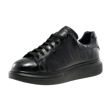 

Jump Newyork Milano Black Croco Painted Leather Upper | Stylish | Light Weight | Lace-up | Low-top Fashion Sneakers for Men 11