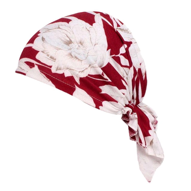 Mujeres Musulmanes Turbante Cáncer Chemo Head Wrap Beanie Pañuelo Skull Cover Hat Un tamaño Colcomx Gorra de quimio con turbante musulmán