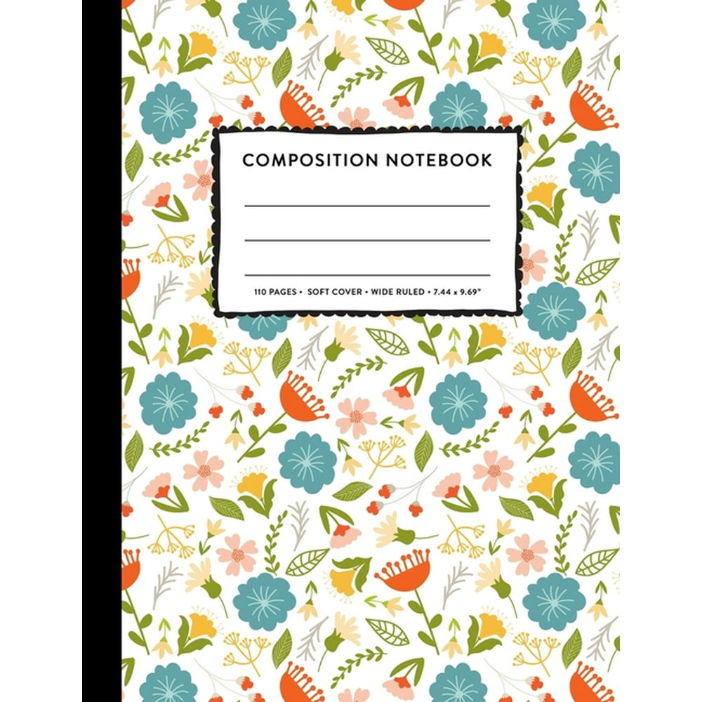 Composition Notebook: Vintage Floral Boho Flowers Primary Copy Book ...
