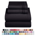 thumbnail image 1 of Nestl Juego de Sábanas Tamaño Queen, Suaves Al Instante, 4 Piezas, Lujo Microfibra Suave para Cama Color Negro., 1 of 10
