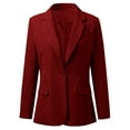 thumbnail image 2 of Vedolay Blazer jacket Womens Lapel Neck Long Sleeve Blazer Button Front Fashion Jacket,Red XL, 2 of 4