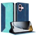 thumbnail image 2 of Funda FOXDOCK para iPhone 16 Plus de Cuero Premium Bicolor con Ranuras RFID, Carcasa Tipo Billetera Antigolpes y Soporte Plegable, 2 of 6