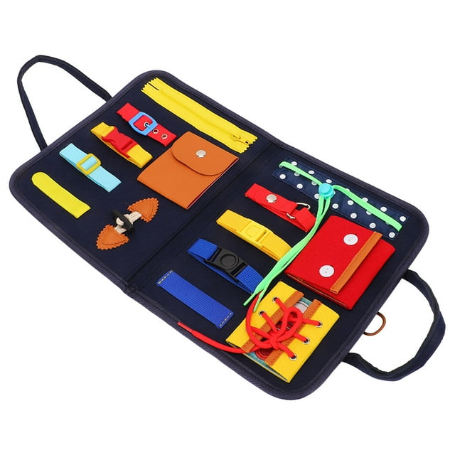 Baby Busy Board, Felt Material Busy Board Montessori Sensory Toys Learning Tool For Boys Girls