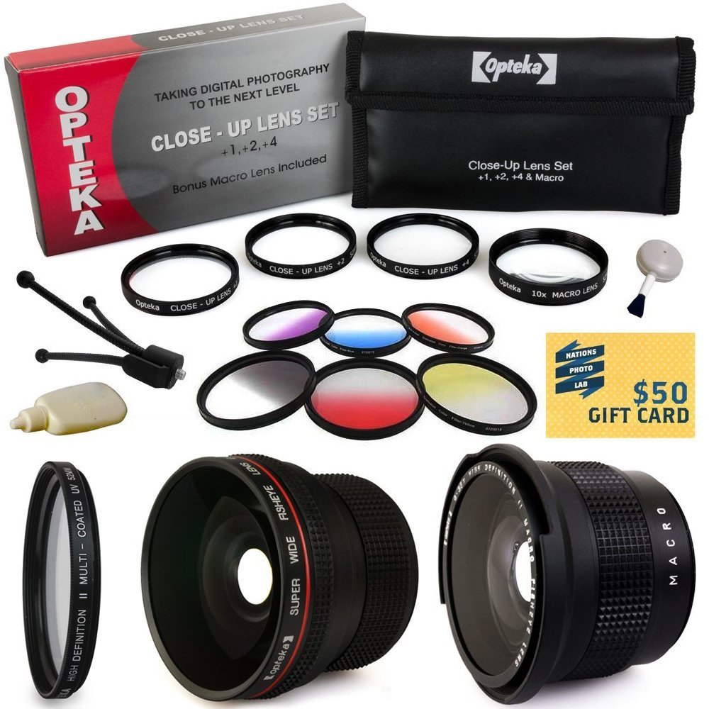 Pro .20x + .35x Fisheye Lens + UV Filter + Close Up+ 6 PC Filters