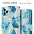 thumbnail image 2 of SuperShield Compatible avec iPhone 14 Plus Étui Portefeuille, Étui à Rabat en Cuir PU à Motif Marbre avec 3 Fentes pour Cartes et Support pour Fille Femme, Étui de Protection Antichoc pour iPhone 14 Plus 6,7 Pouces, 2 of 5