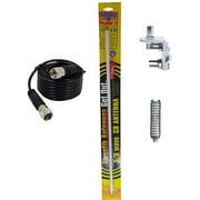 NEW FIRESTIK 2 FS2 WHITE, FS2 W 2FT CB ANTENNA, 9FT COAX, MOUNT & SPRING