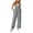262#Gray, variant on Women's Baggy Bib Overalls Sleeveless Casual Loose Wide Leg Jumpsuits with Pockets Blue L