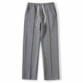 thumbnail image 4 of Yusimy Men's Solid Color 2-Piece Waffle Knit Athletic Set Stand-Up Collar Quarter-Zip Pocket Elastic Waist Drawstring Pants Casual, 4 of 9