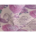 thumbnail image 3 of Ambesonne Peony Quilted Coverlet 3 Pcs, Romantic Bouquet Pattern Boho, King Size, Pale Fuchsia Soft Pink, 3 of 4