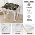 thumbnail image 5 of Xoenoiee Forest Hunting Camo Print Stool Covers Rectangular, Vanity Stool Covers Stretch Washable Saddle Bar Stool Slipcover Bench Seat Protector with Elastic Bands, 2 Pack, 5 of 6