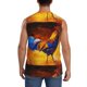 thumbnail image 4 of Balery Colorful Rooster Camisetas sin mangas para hombre, absorbe la humedad y protege contra el mal olor.-Small, 4 of 7