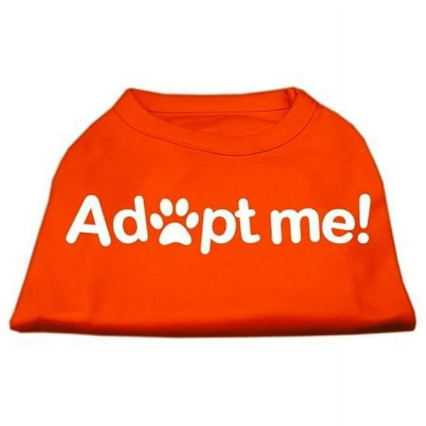 Adoptez-moi Chemise Sérigraphiée Orange Lg (14)