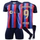 thumbnail image 1 of Conjunto de camisetas KEVCHE 2223 FC Barcelona 3 Piezas Adultos Fútbol Lewandowski Jersey #9/XS, 1 of 6