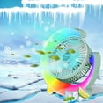 thumbnail image 3 of Small Desk Fan, Portable Electric Table Desktop Air Circulator Fans, Color Running Lamp USB Charging Home Desktop Fan, 3 of 6