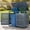 52"x32"x49.5" Grey, variant on 44 Cu.Ft Outdoor Trash Can Storage, Garbage Can Hider Outdoor with 2 Lockable Doors Gas Struts & Shock Absorbers, Slant-roof Outdoor Storage for Patio, Backyards, Yard & Garden (52"x32"x49.5")
