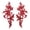 Red, variant on SmartBy 2 Pcs Embroidery Lace Applique Sewing Flower Fabric Collar Patch Motif Wedding Gown Dress Bridal DIY Crafts for Daily Wear Tailor Shops